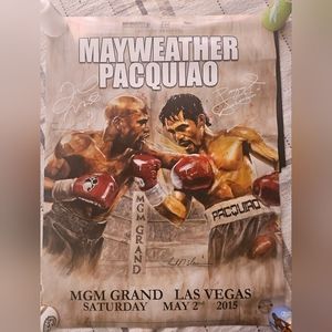 Original Mayweather vs Pacquiao Poster Fight In Las Vegas 2015